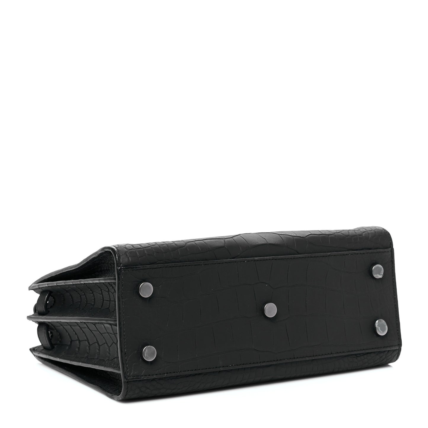 Matte Alligator Baby Souple Sac de Jour Cocco Carbone