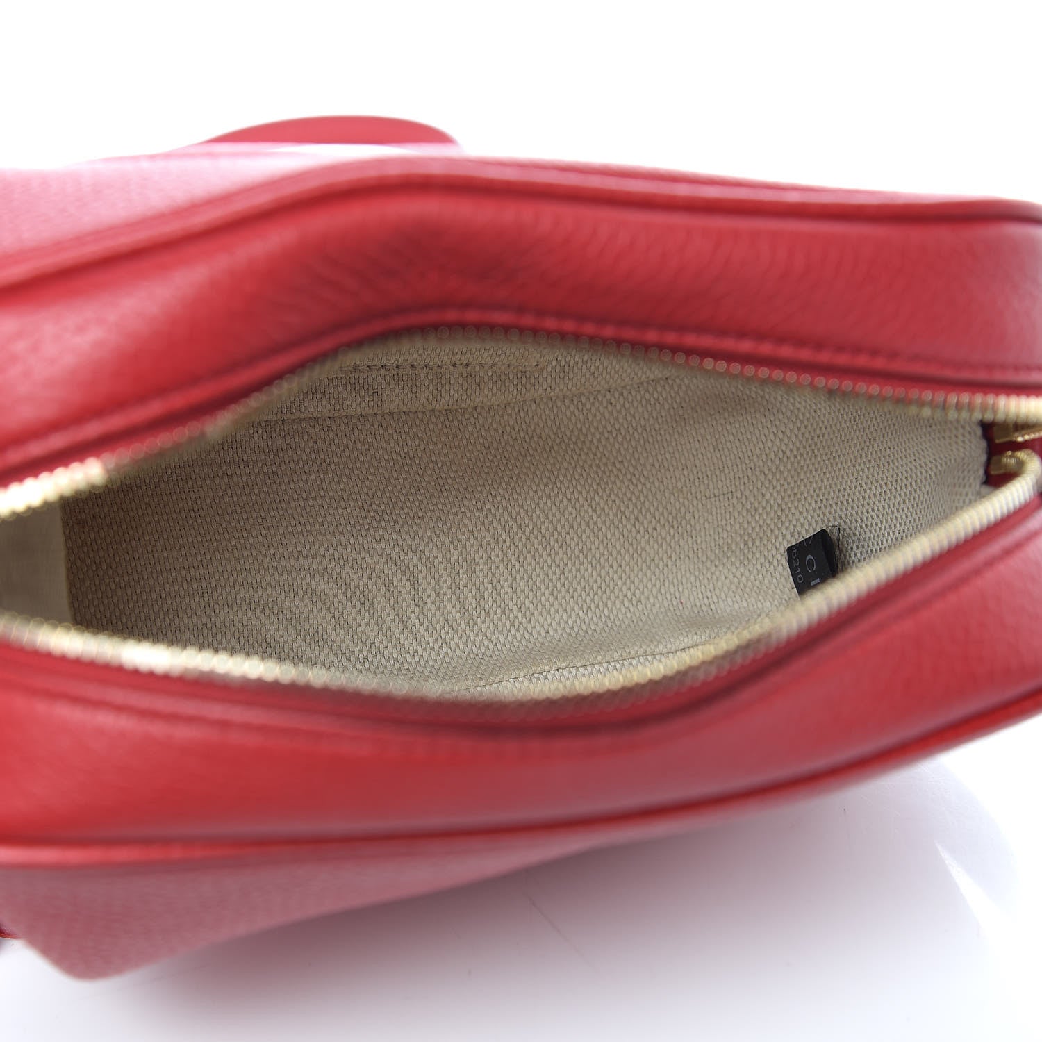 Gucci Pebbled Calfskin Small Soho Disco Bag Tabasco Red 5 of 11