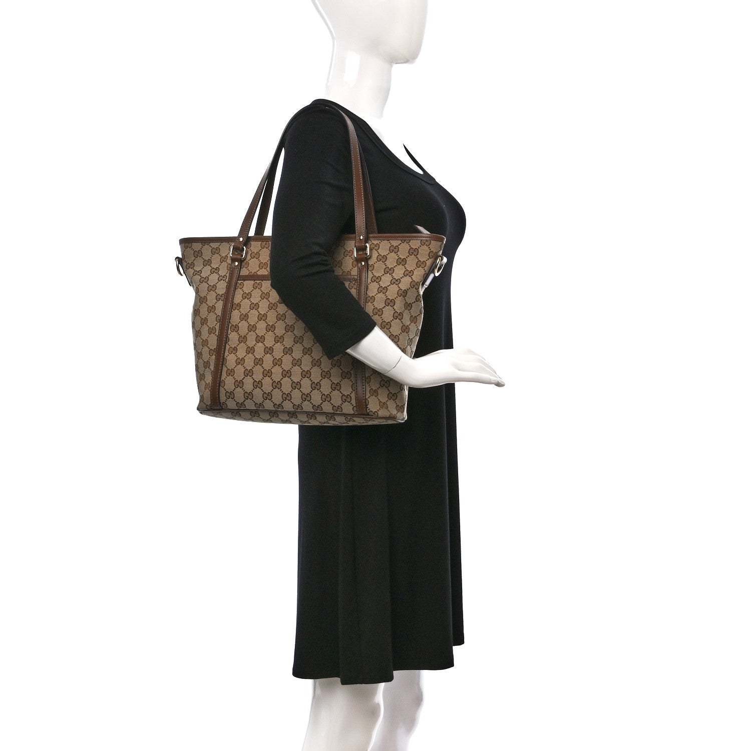 Gucci GG Supreme Monogram Medium Joy Tote Brown 2 of 9