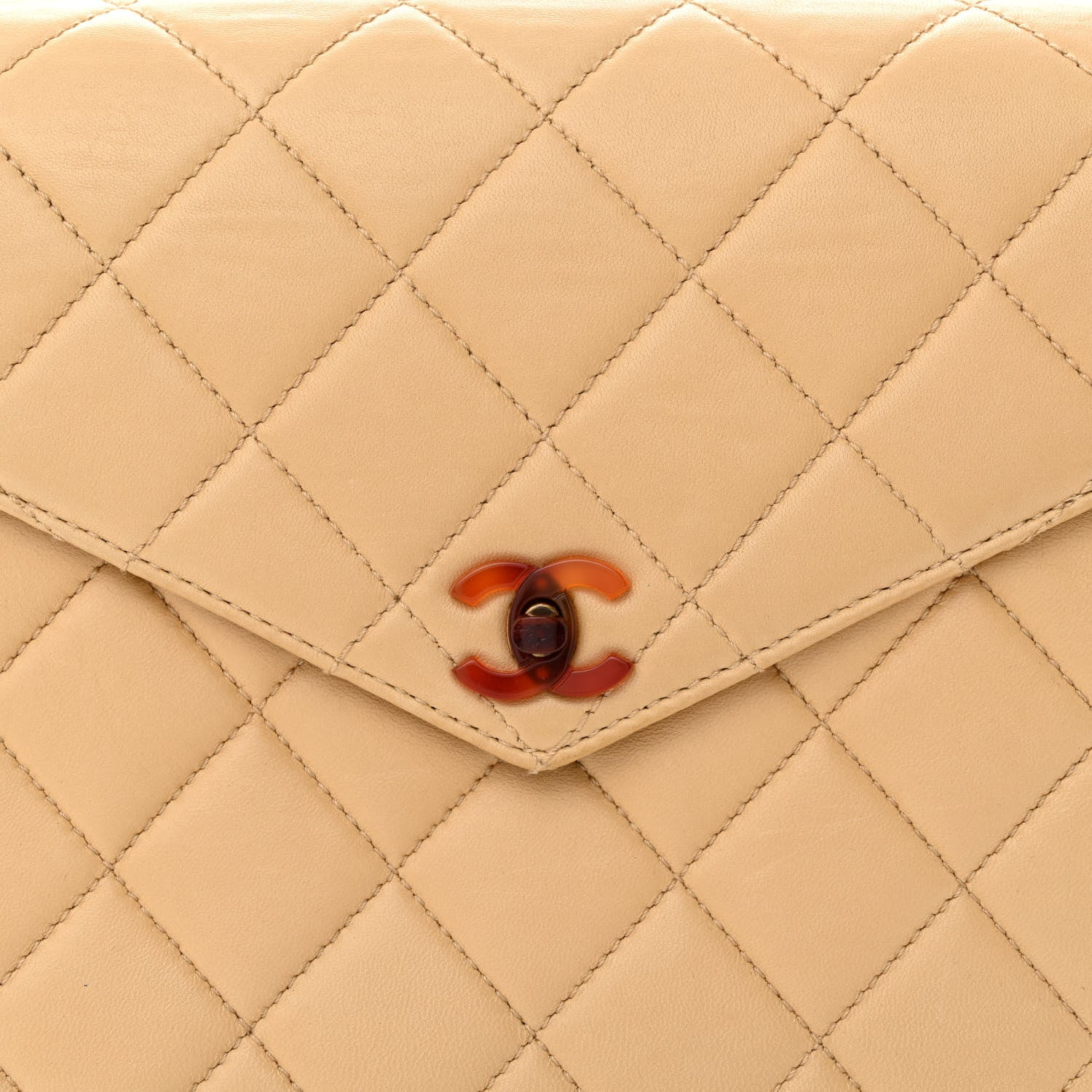 Chanel Lambskin Quilted Small Single Flap Beige 9 of 11