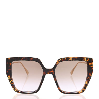 Fendi Acetate FF Butterfly Sunglasses FE40012U Havana 2 of 7