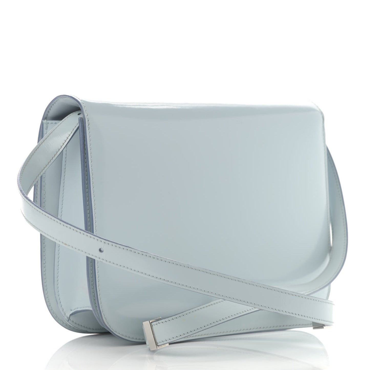 Spazzolato Calfskin Medium Classic Box Flap Bag Glacier