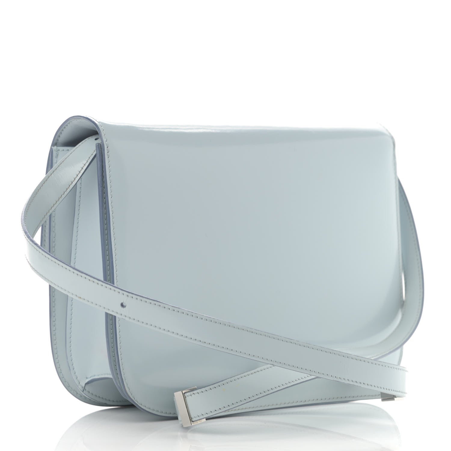 Celine Spazzolato Calfskin Medium Classic Box Flap Bag Glacier 3 of 12