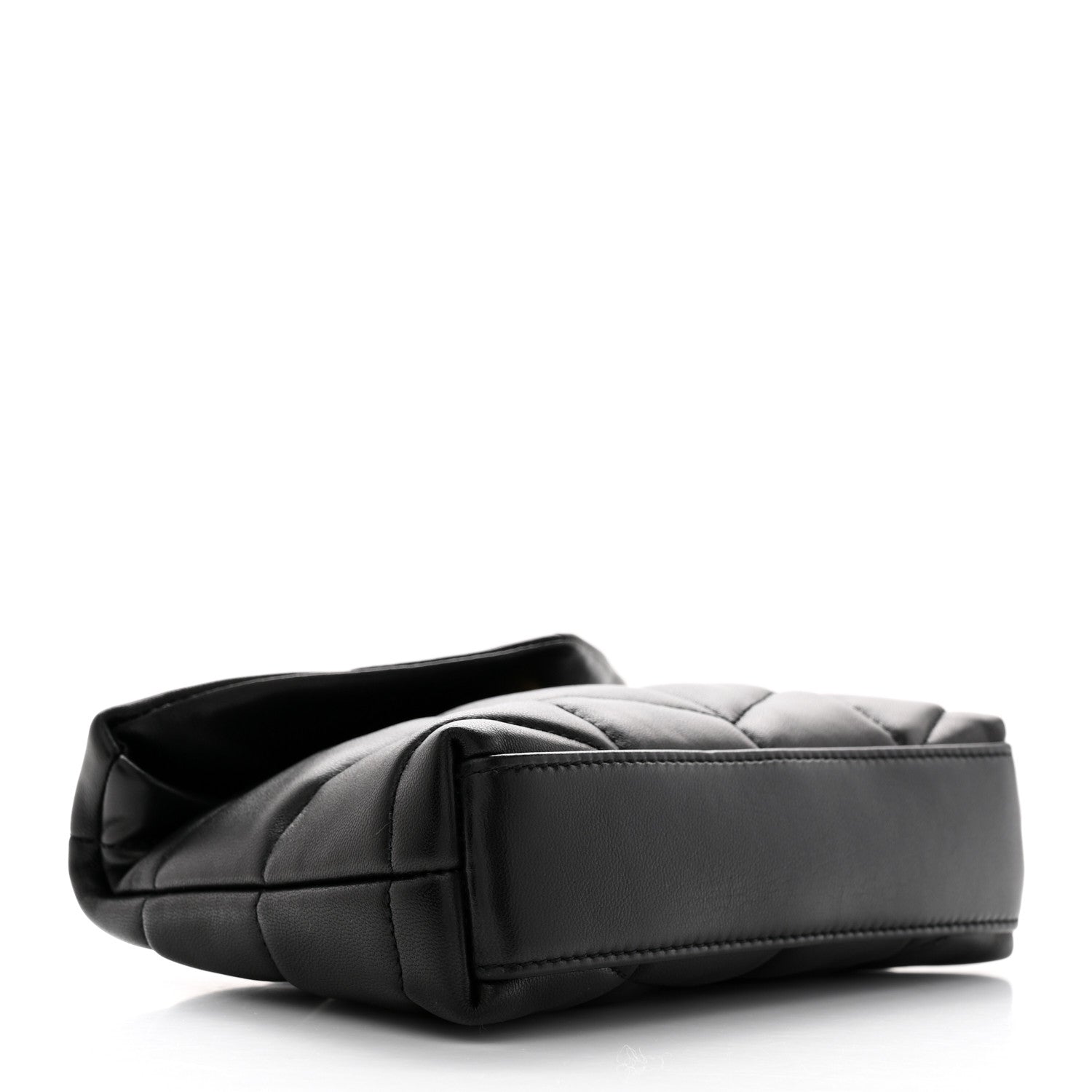Saint Laurent Lambskin Monogram Loulou Puffer Pouch Clutch Black 4 of 7