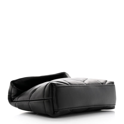 Saint Laurent Lambskin Monogram Loulou Puffer Pouch Clutch Black 4 of 7