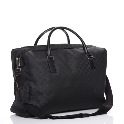 Gucci Nylon Monogram Large Duffle Bag Black 3 of 7