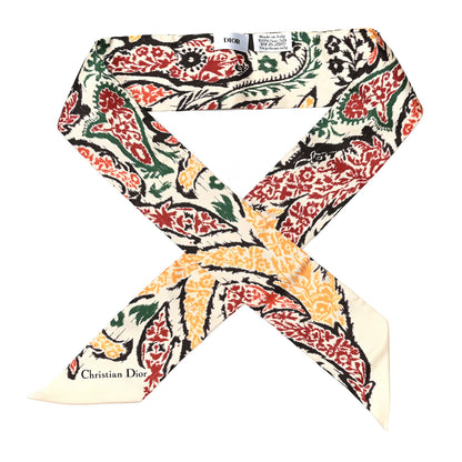 Christian Dior Silk Paisley Mitzah Scarf Multicolor 1 of 3