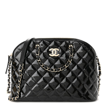Chanel Patent Quilted Shiny Coco Small Shopping Bag Black 1 of 11