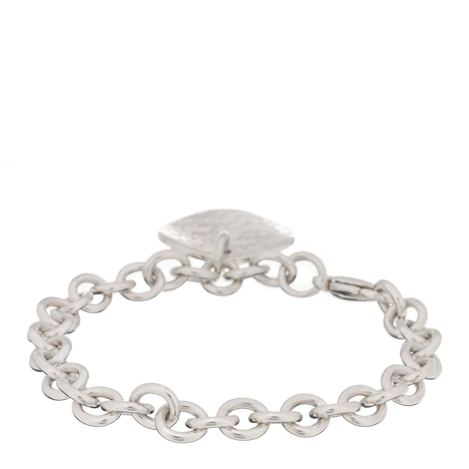 Tiffany Sterling Silver Notes Round Tag Charm Bracelet 2 of 3