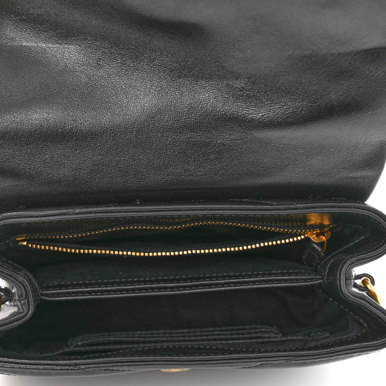 Saint Laurent Calfskin Y Quilted Monogram Toy Loulou Crossbody Bag Black 5 of 13