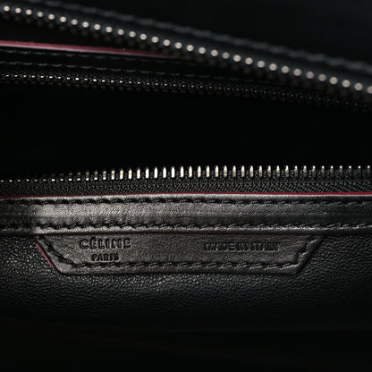 Celine Smooth Calfskin Mini Luggage Black Pink Trim 6 of 8
