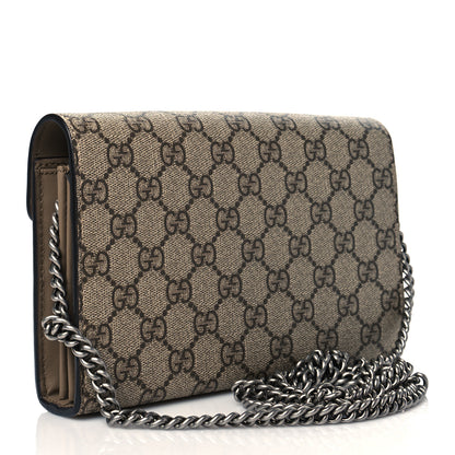 Gucci GG Supreme Monogram Mini Dionysus Chain Wallet Beige Taupe 3 of 11