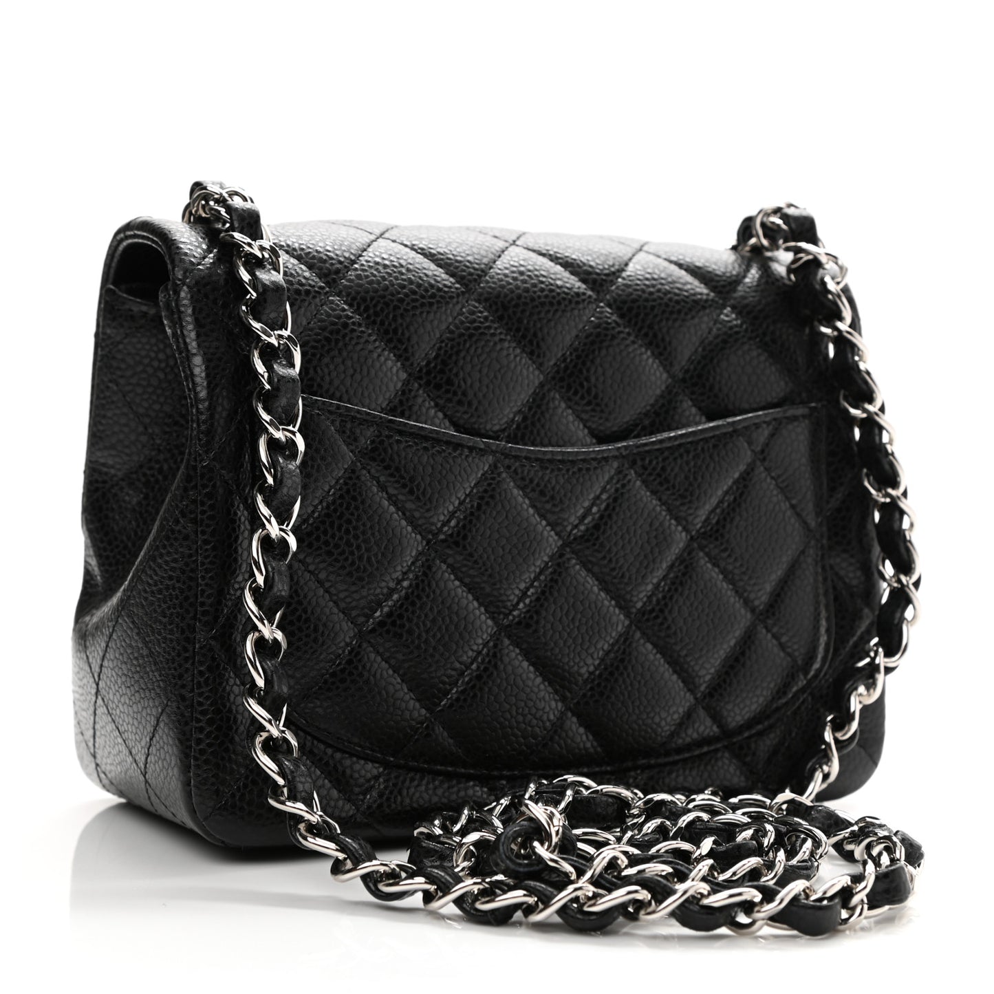 Caviar Quilted Mini Square Flap Black