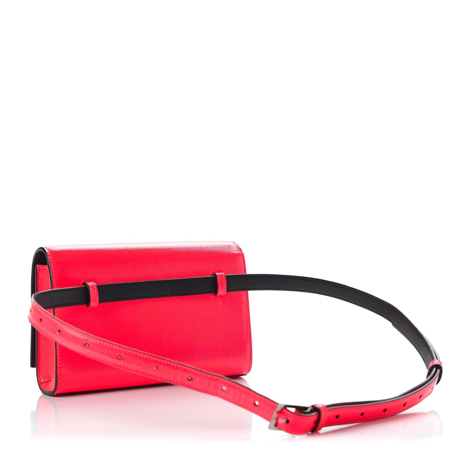 Saint Laurent Grain De Poudre Monogram Kate Belt Bag Neon Pink 3 of 9
