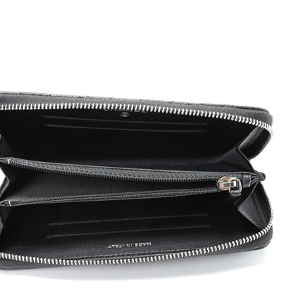 Chanel Metallic Caviar Quilted Medium Maxi CC Zip Around Wallet Black 5 of 9