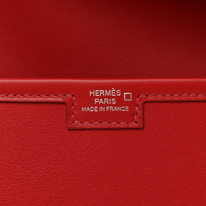 Hermes Swift Shiny Alligator Jige Elan Touch 29 Clutch Rouge De Coeur Rouge Piment 6 of 8