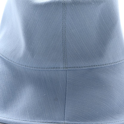 Hermes Toile De Chanvre Cotton Stretch Gaelle Hat 58 Bleu Chemise 9 of 9