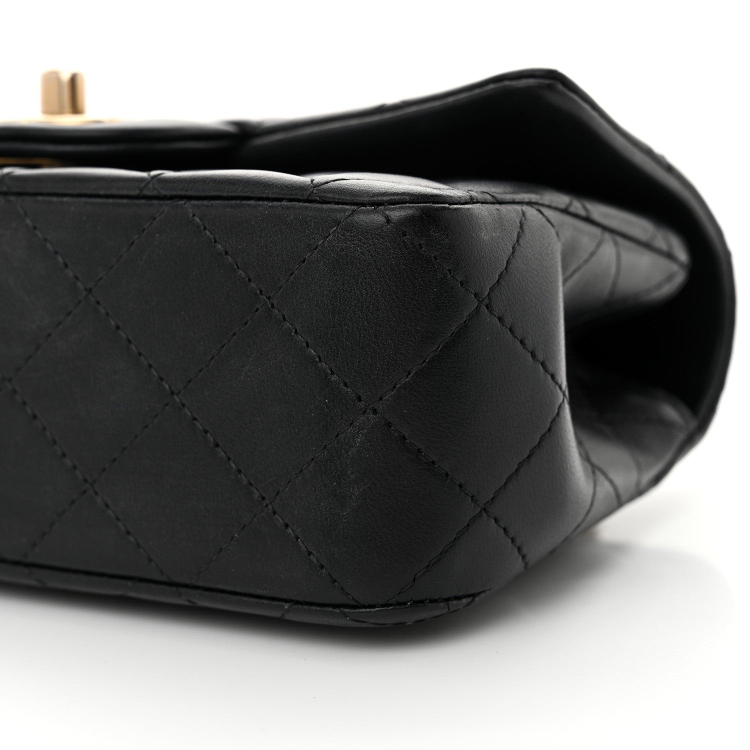 Chanel Lambskin Quilted Metal Mini Top Handle Rectangular Flap Black 10 of 12