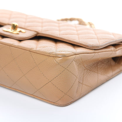 Chanel Caviar Quilted Medium Double Flap Beige 9 of 21