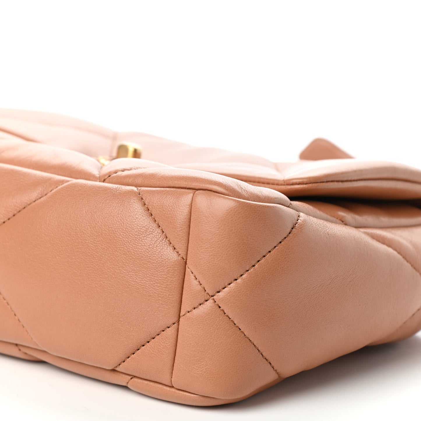 Lambskin Quilted Medium Chanel 19 Flap Brown