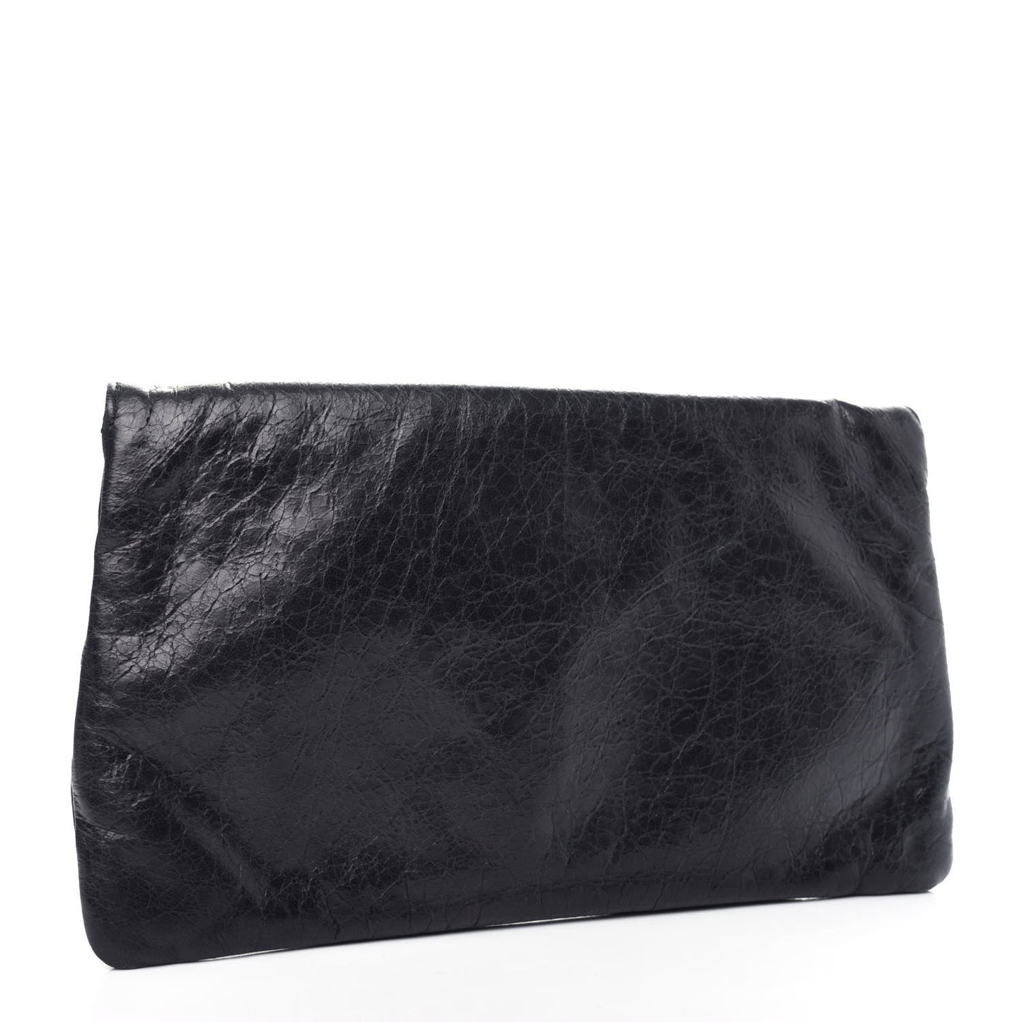 Agneau Giant Brogues Hardware Envelope Clutch Black