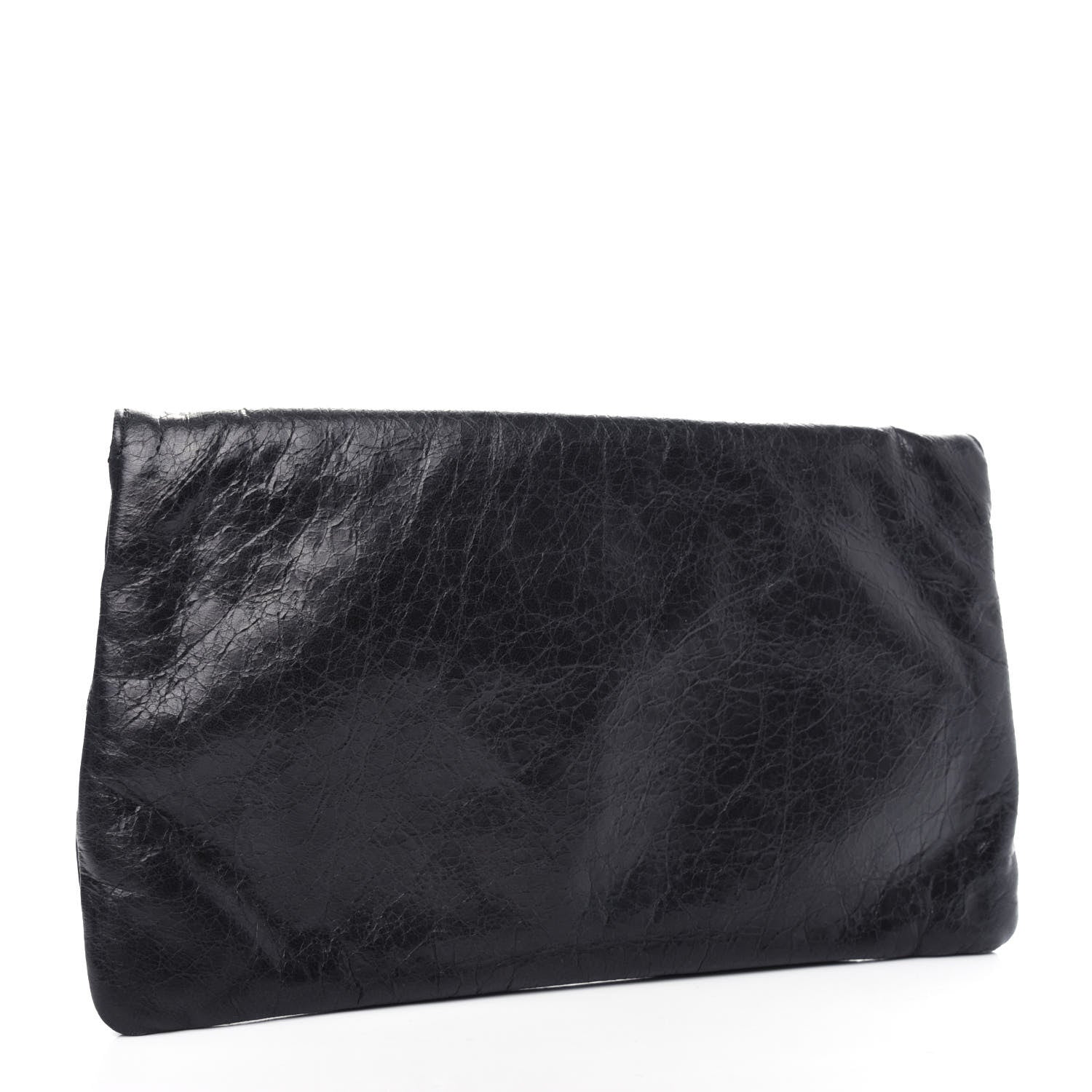 Balenciaga Agneau Giant Brogues Hardware Envelope Clutch Black 4 of 7