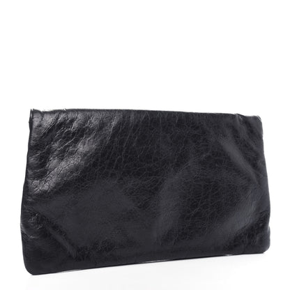 Balenciaga Agneau Giant Brogues Hardware Envelope Clutch Black 4 of 7