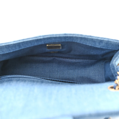 Chanel Denim Quilted Mini Pearl Crush Rectangular Flap Blue 5 of 11