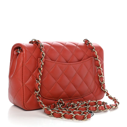 Chanel Lambskin Quilted Mini Rectangular Flap Brown 3 of 9