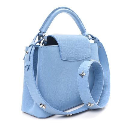 Louis Vuitton Taurillon Mechanical Flowers Smile Capucines BB Blue 3 of 9