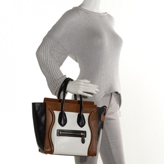 Celine Smooth Calfskin Micro Tri-Color Luggage 2 of 18