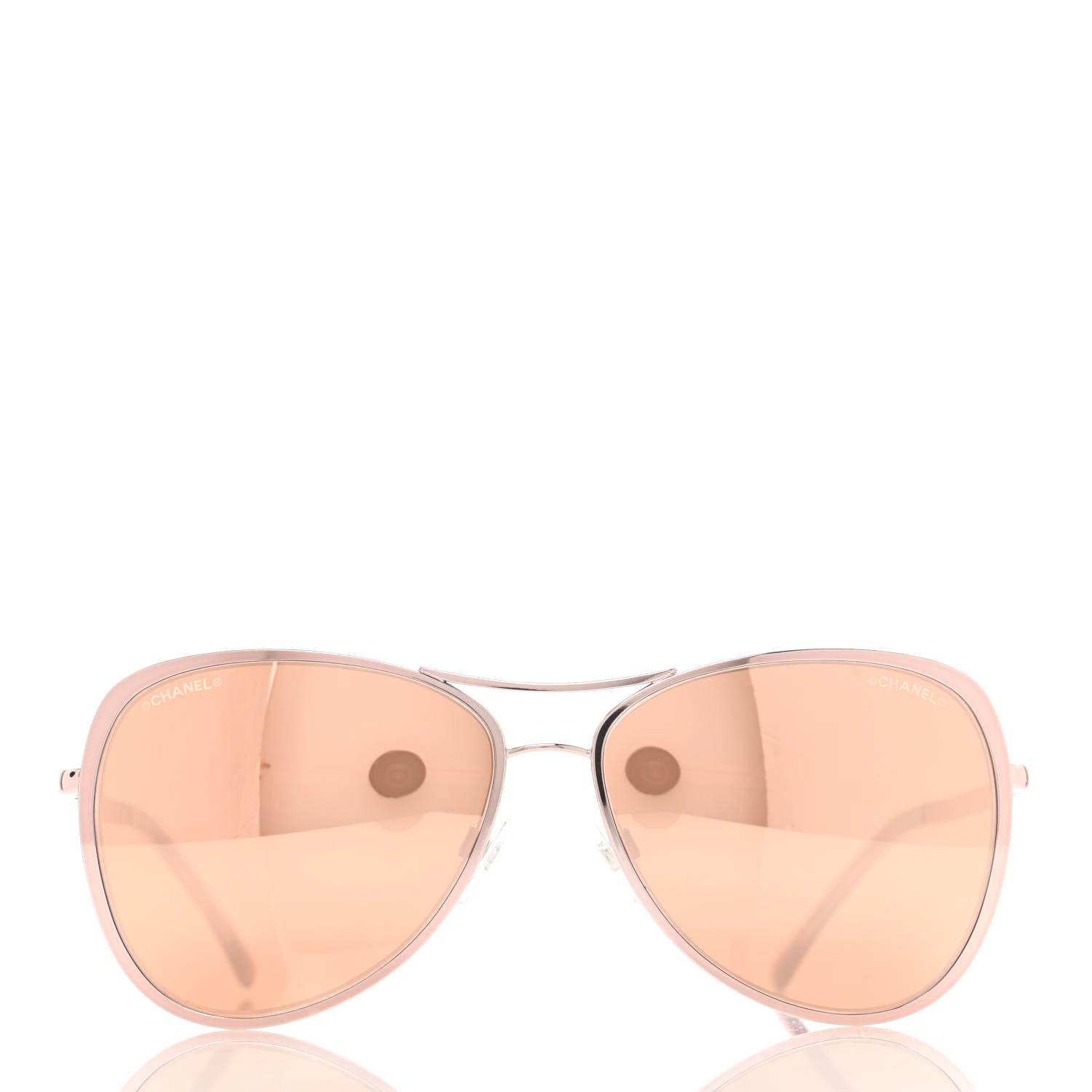 Chanel 18K Pilot Summer Sunglasses 4223 Pink Gold 2 of 8