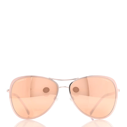 Chanel 18K Pilot Summer Sunglasses 4223 Pink Gold 2 of 8