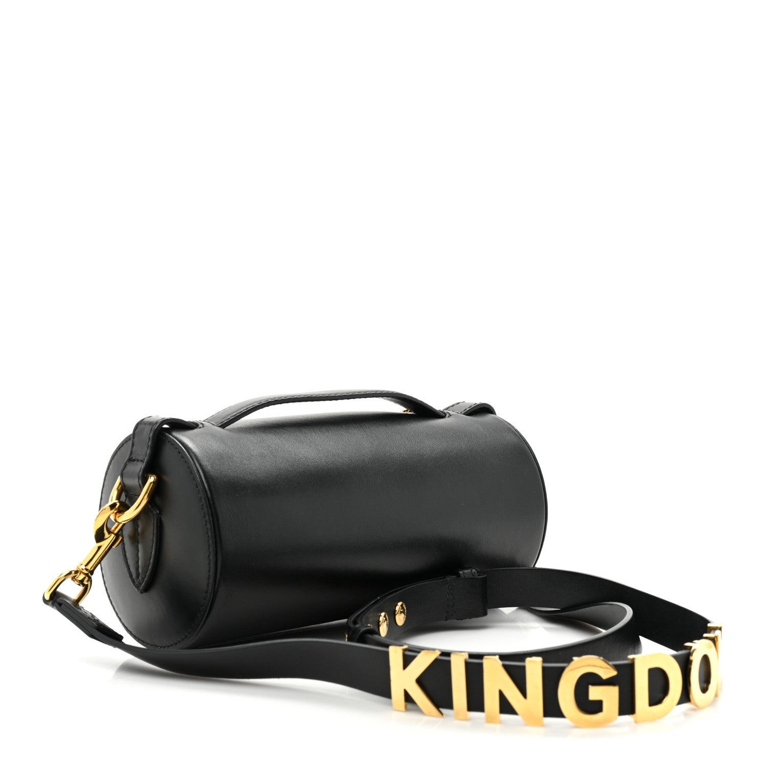 Burberry Calfskin Kingdom The Barrel Bag Black 3 of 11