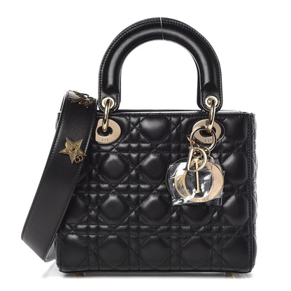 Christian Dior Lambskin Cannage Small Lucky Badges My Lady Dior Black 1 of 9