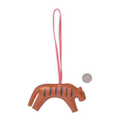 Hermes Milo Lambskin Rooroo Bag Charm Pain D'Epice Bleu de Malte Rose Azalee 2 of 4