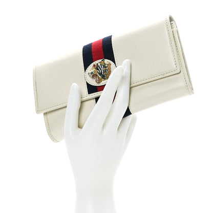 Gucci Calfskin Web Rajah Continental Wallet White 2 of 8