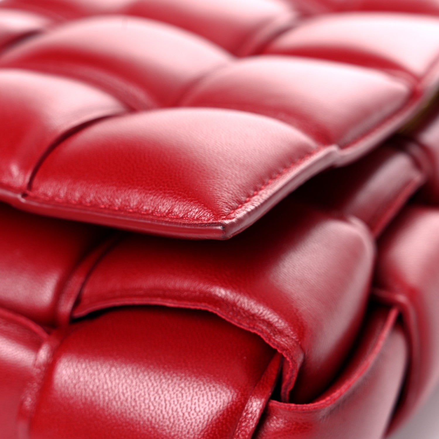 Bottega Veneta Nappa Maxi Intreccio Padded Cassette Crossbody Bag Dark Red 12 of 13