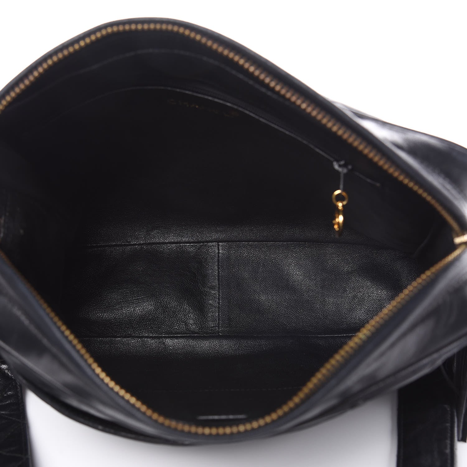 Chanel Lambskin Quilted CC Tassel Camera Case Black 13 of 13