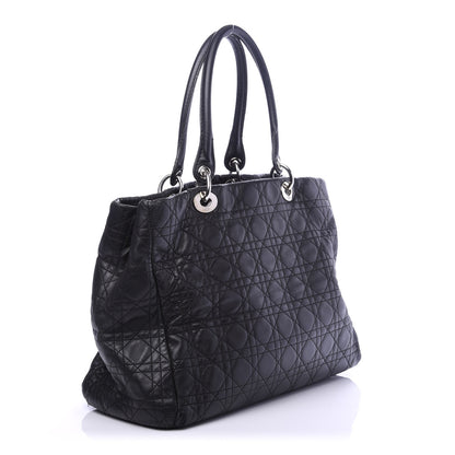 Christian Dior Lambskin Cannage Large Soft Lady Dior Shopping Tote Black 3 of 9