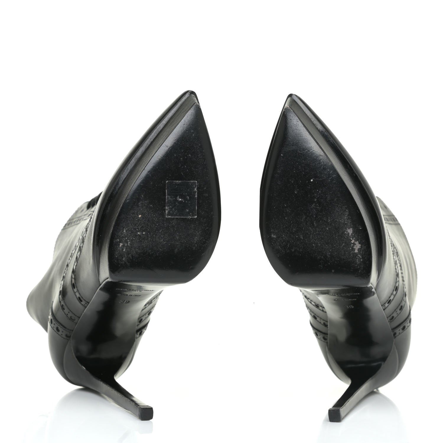 Saint Laurent Nappa Tribtoo 105 Lace Up Booties 39 Black 6 of 18
