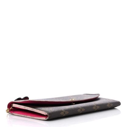 Louis Vuitton Monogram Bloom Flower Emilie Wallet Fuchsia 4 of 15
