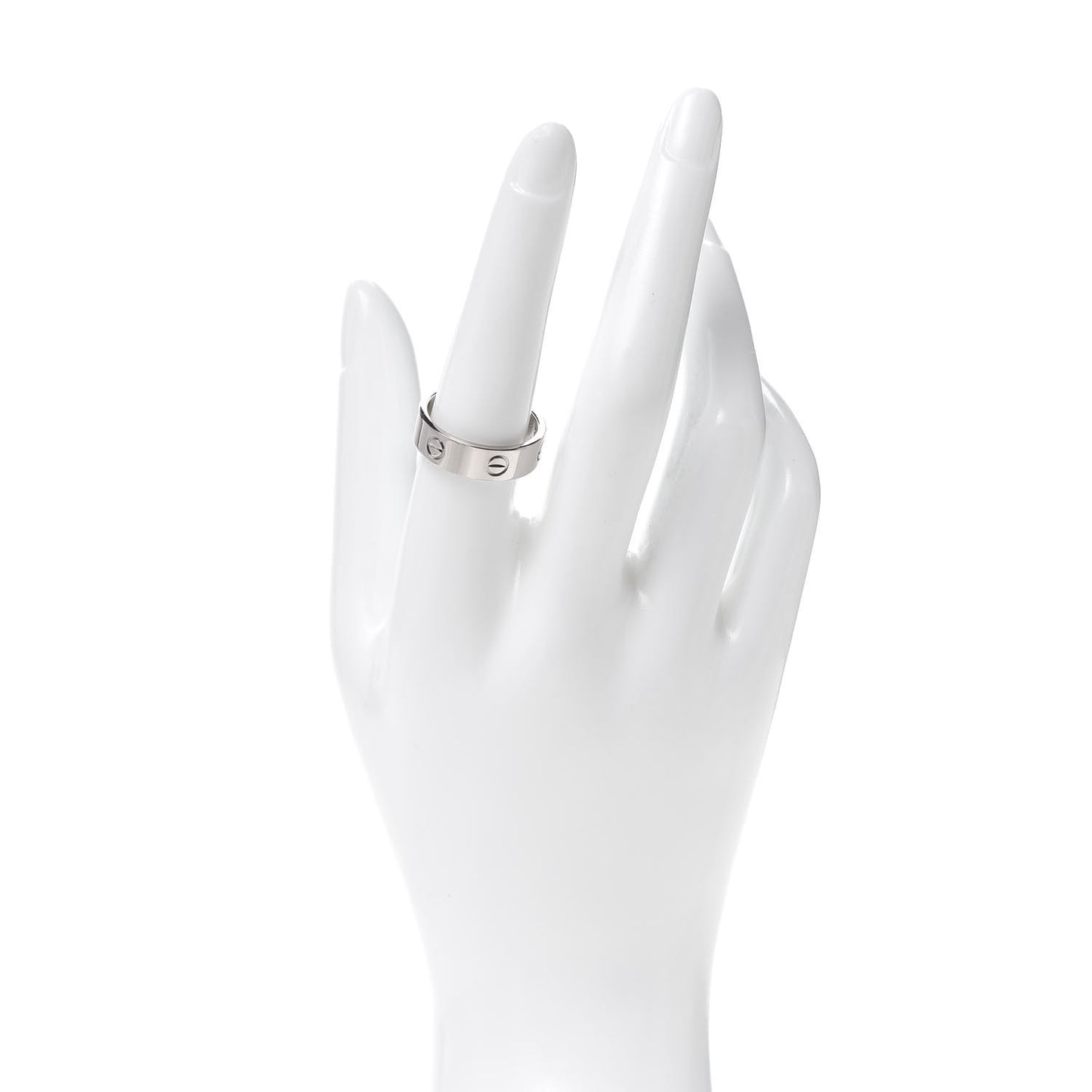 18K White Gold 5.5mm LOVE Ring 57 8