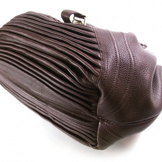 Leather Ribbed Spy Brown