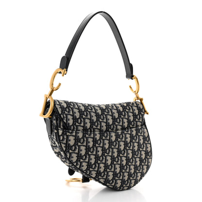 Christian Dior Oblique Saddle Bag Blue 3 of 10