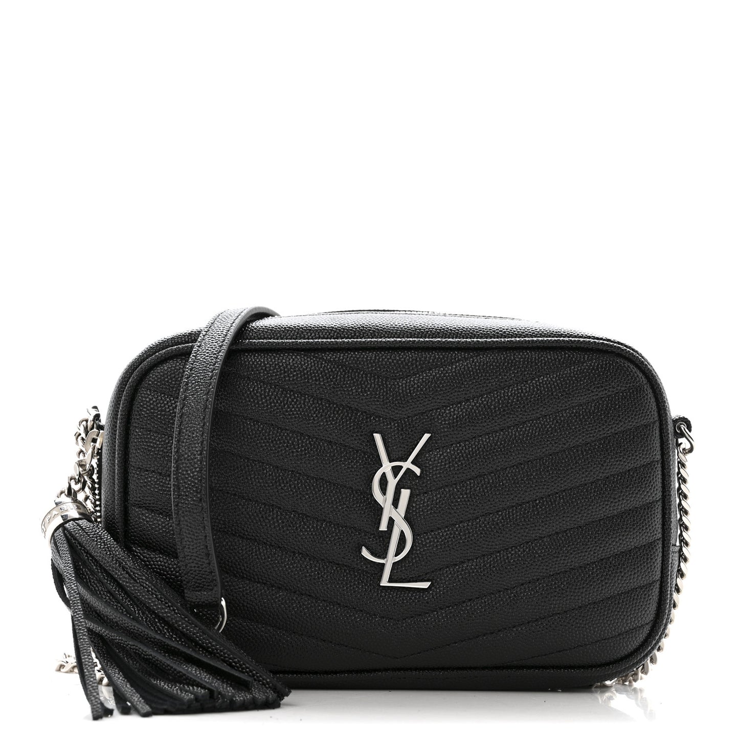 Grain De Poudre Matelasse Monogram Mini Lou Camera Bag Black