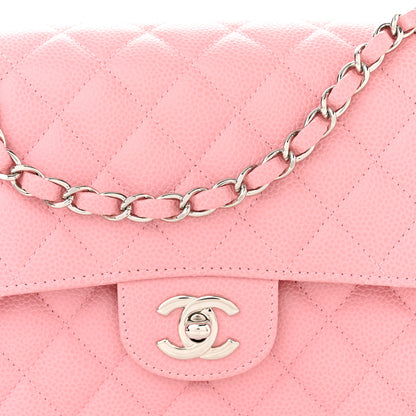 Chanel Caviar Quilted Medium Double Flap Pink 7 of 10