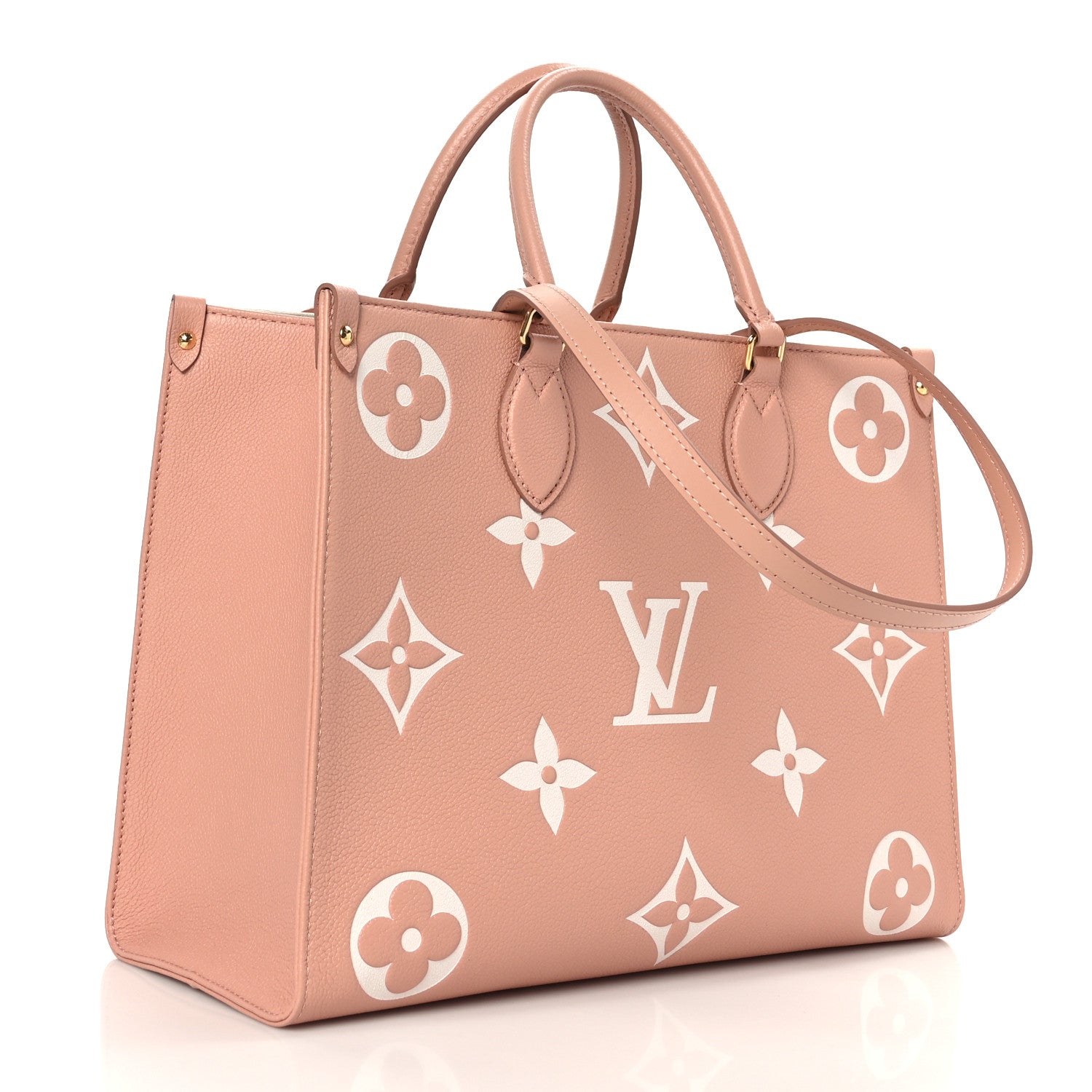 Louis Vuitton Empreinte Monogram Giant Onthego MM Rose Trianon Creme 3 of 8