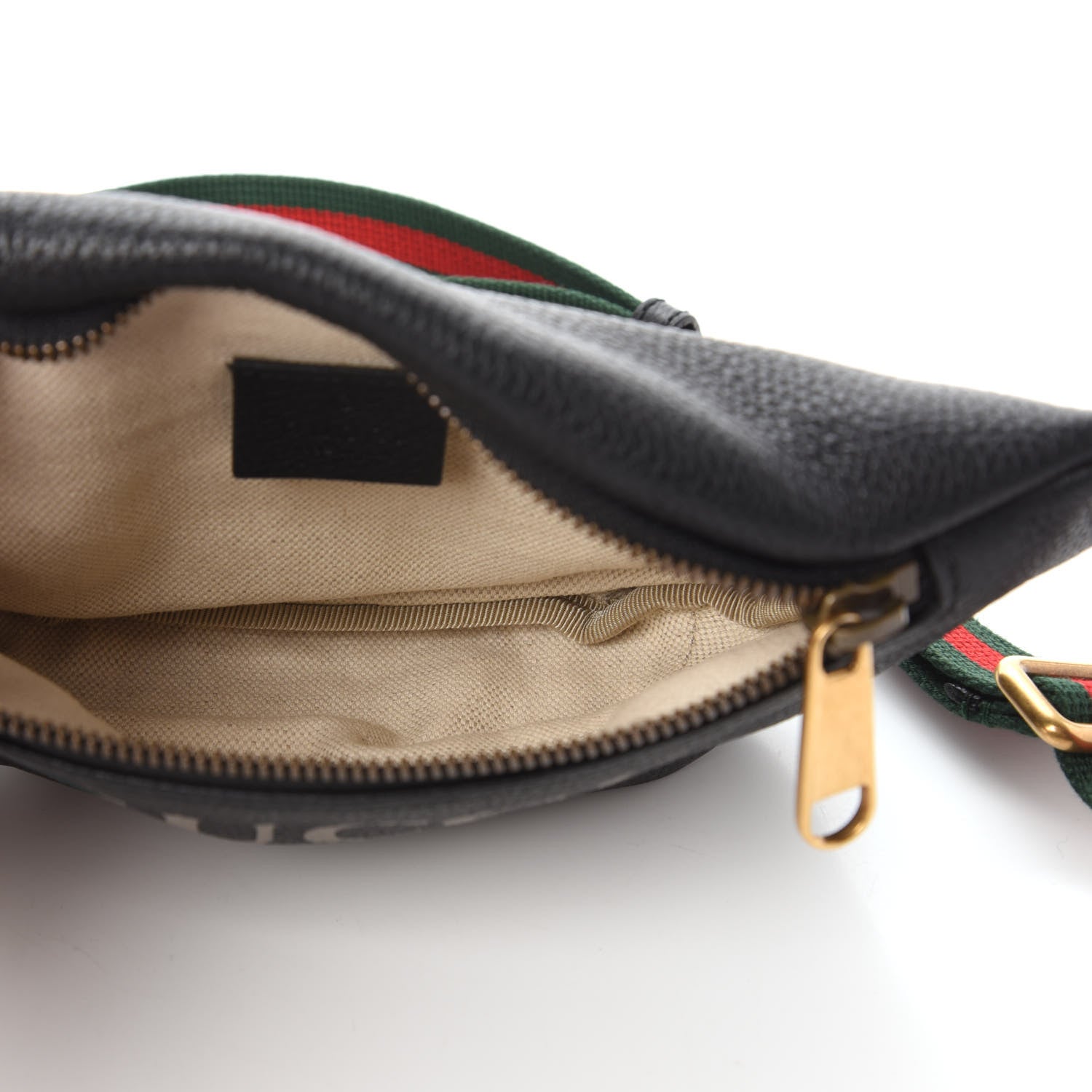 Gucci Grained Calfskin Small Logo Belt Bag Black 5 of 10