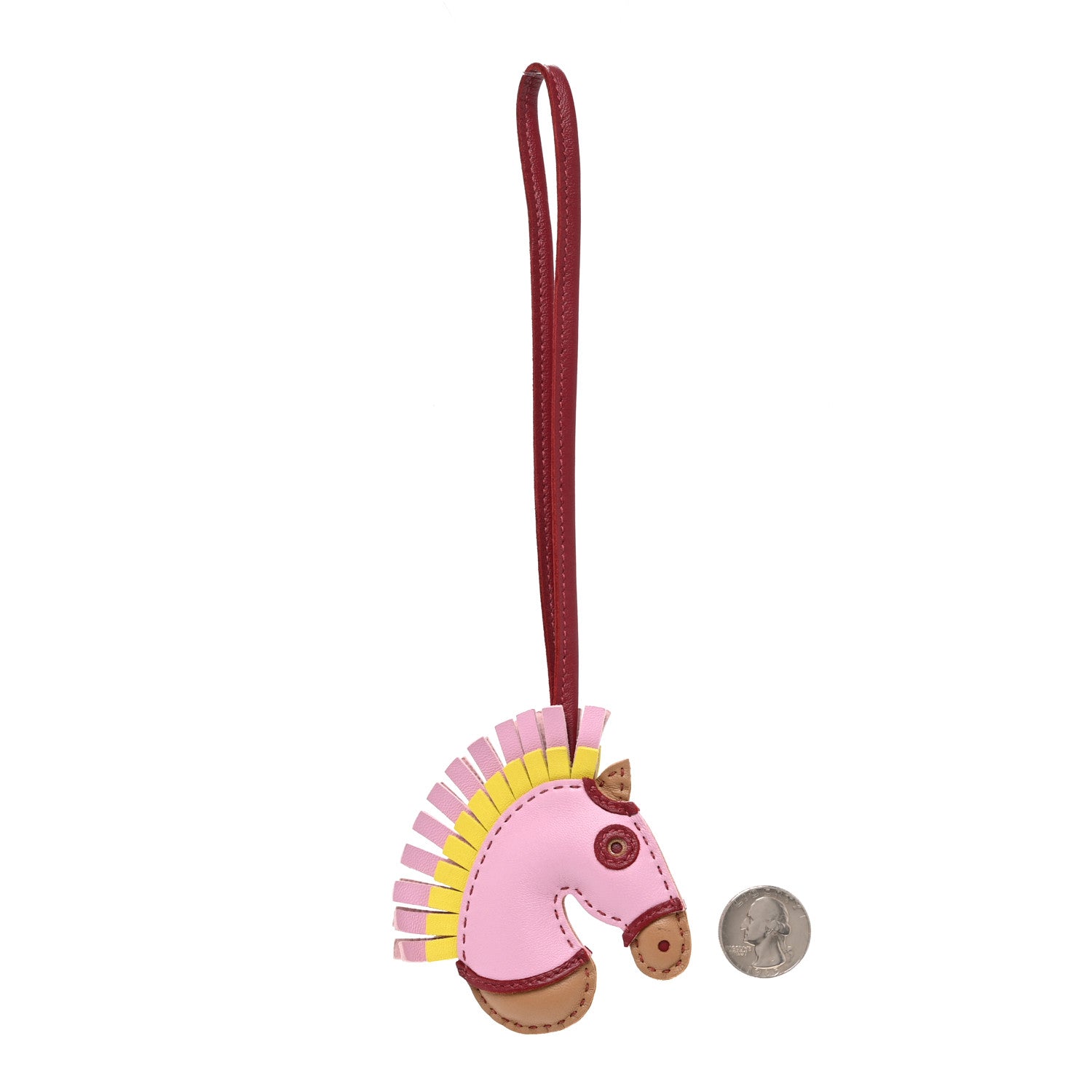 Hermes Milo Lambskin Geegee Savannah Bag Charm Mauve Sylvestre Chai Rouge Grenat Lime 2 of 5